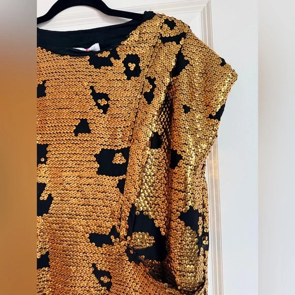 See By Chloe Gold and Black Mini Dress - Picture 4 of 9